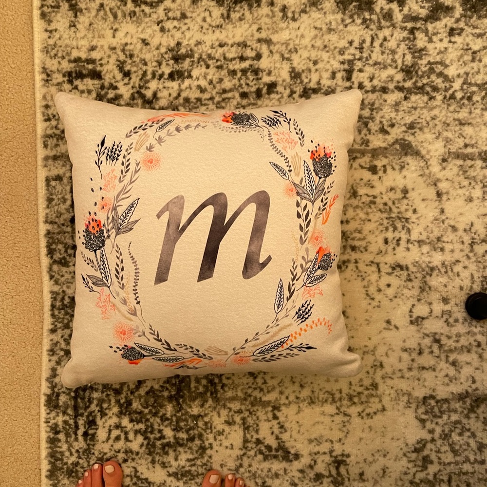 M throw pillow